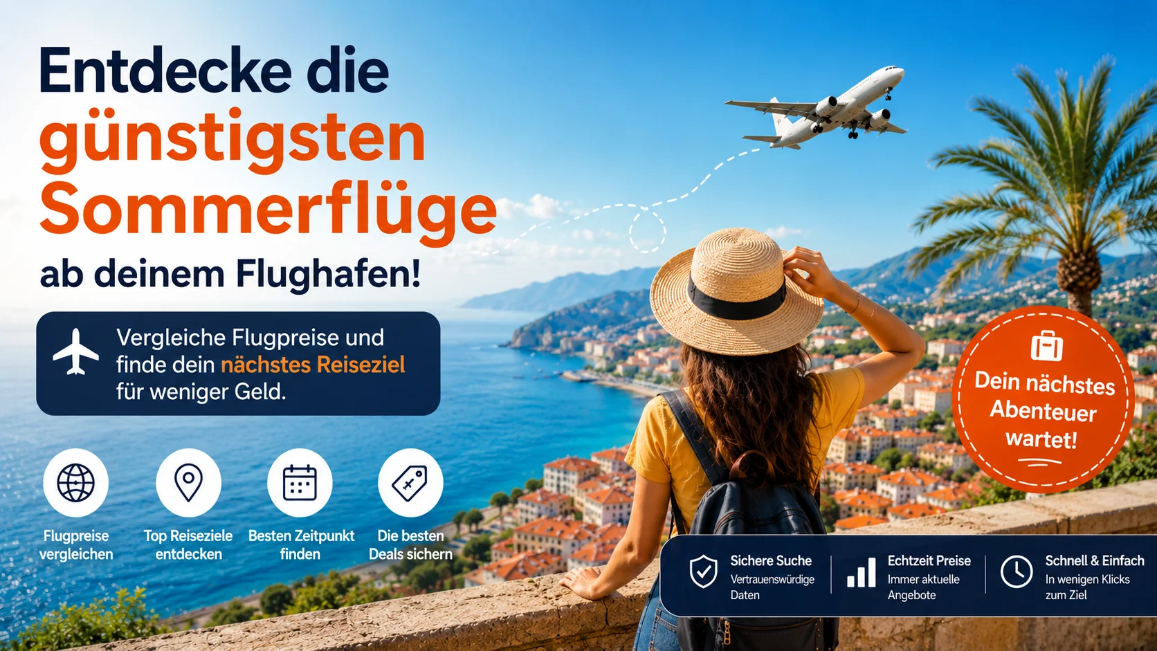 Günstige Sommerflüge ab deiner Stadt finden - Travel Guide Clickyan24